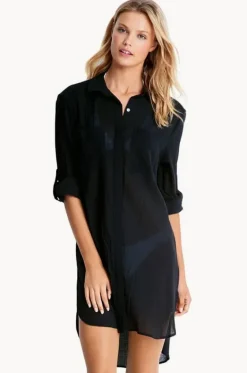 Crinkle Twill Beach Shirt|Seafolly Sale