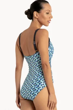 Deco Ruched Cross Over One Piece|Jantzen New