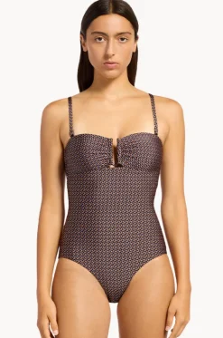 Desert Geo Bandeau One Piece|Jets Clearance