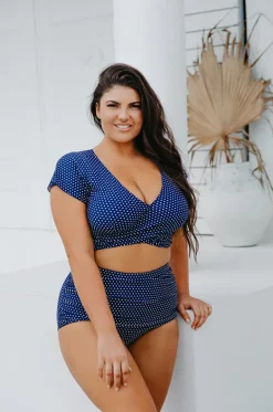 Dots Moulded Frill Wrap Bra|Capriosca Hot