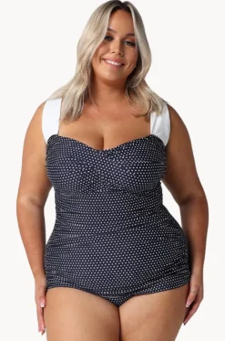 Dots Skirted Retro One Piece|Capriosca Outlet