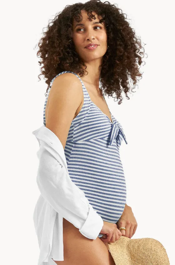 Dune Stripe One Piece|Ripe Maternity Discount