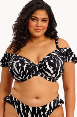 Echo Shell H Cup Ruffle Plunge Bra|Elomi Swimwear Discount