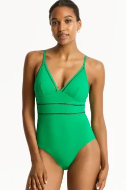 Eco Essentials Cross Back Tri One Piece|Sea Level Clearance