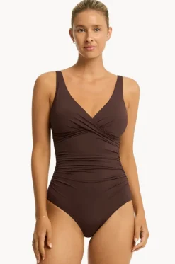 Eco Essentials Cross Front One Piece|Sea Level Sale