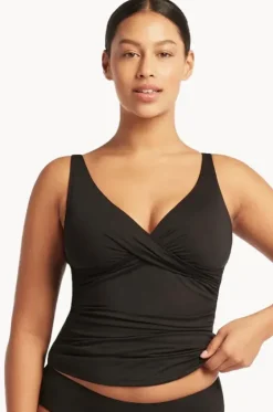 Eco Essentials Cross Front Tankini Separate|Sea Level Discount