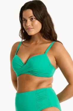 Eco Essentials D/DD Cup Cross Front Bra|Sea Level Hot
