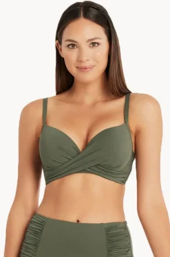 Eco Essentials D/DD Cup Cross Front Bra|Sea Level Online