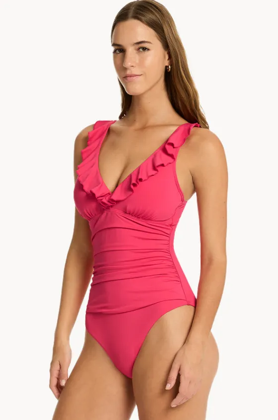 Eco Essentials D/DD Cup Frill One Piece|Sea Level Hot