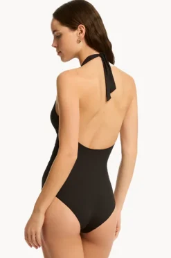 Eco Essentials Keyhole Halter One Piece|Sea Level Discount