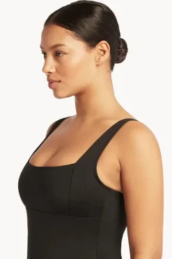 Eco Essentials Square Neck One Piece|Sea Level Clearance