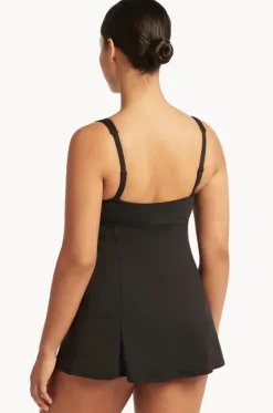 Eco Essentials Square Neck Swim Dress|Sea Level Clearance