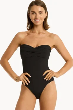 Eco Essentials Twist Bandeau One Piece|Sea Level Sale