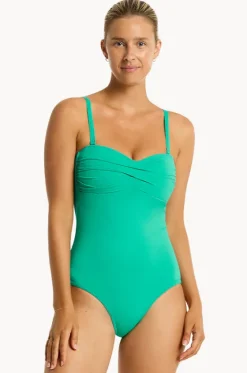 Eco Essentials Twist Bandeau One Piece|Sea Level Clearance
