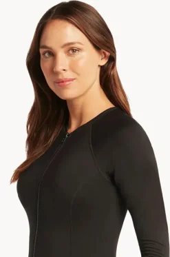 Eco Essentials Zip Front Long Sleeve Sunsuit|Sea Level Sale