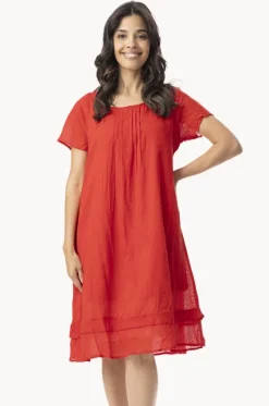Essentials Gauze Frill Hem Dress|Orientique New