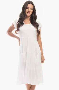 Essentials Short Sleeve Pocket Dress|Orientique Discount