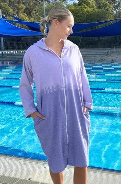 Fade Hooded Towelling Robe L/XL|Back Beach Co