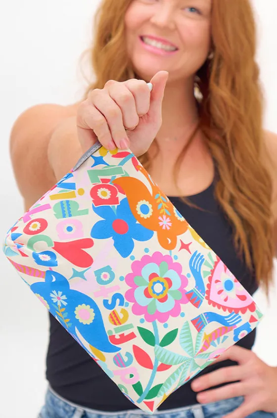 Fiesta Large Cotton Cosmetic Bag|Annabel Trends Sale