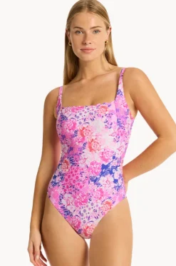 Fiesta Square Neck Bralette One Piece|Sea Level Clearance