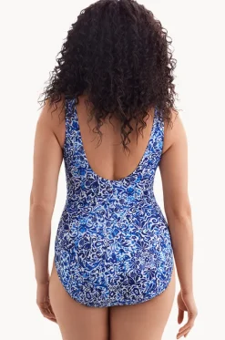 Fine China Ruffle Cross Over One Piece|Longitude Online