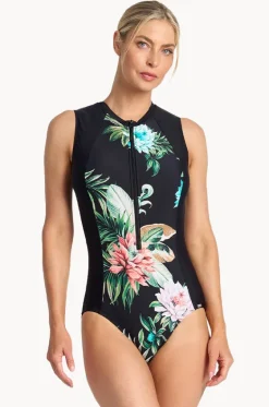 Floral Active Zip One Piece|Jantzen Discount
