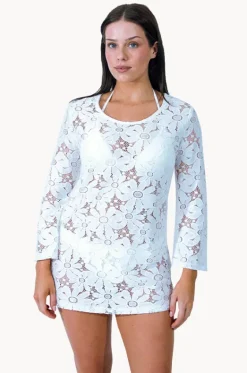 Floral Crochet Bell Sleeve Tunic|J.valdi Outlet