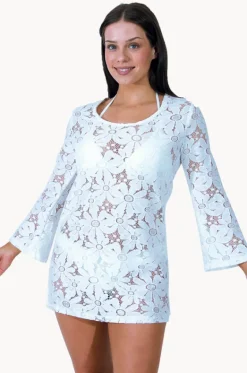 Floral Crochet Bell Sleeve Tunic|J.valdi Outlet
