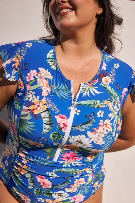 Florida Frill Sleeve Sunsuit|Capriosca Best