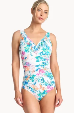Fresia DD/E Cup Mesh Frill One Piece|Jantzen New