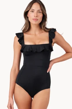 Frill Classic Square Neck One Piece|Une Piece Discount