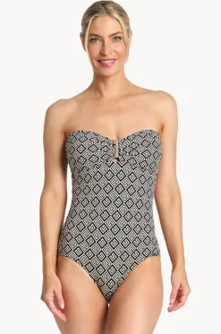 Geneva Bar Bandeau One Piece|Jantzen Discount