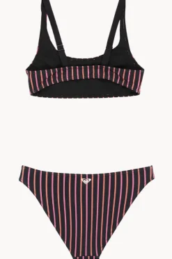 Girls Active Stripe Bralette Set|Roxy Outlet