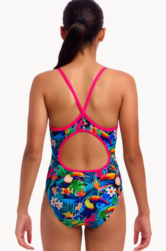Girls Birdie Wordie Diamond Back One Piece|Funkita Hot