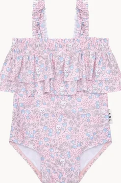 Girls Bluebell Floral Frill One Piece|Huxbaby Online