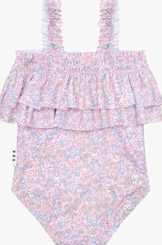 Girls Bluebell Floral Frill One Piece|Huxbaby Online