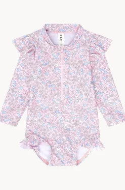 Girls Bluebell Floral Sunsuit|Huxbaby Online
