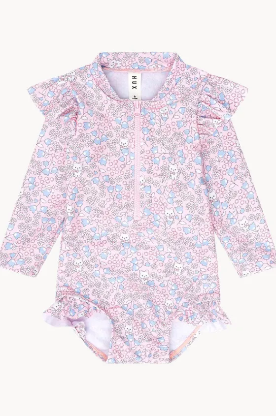 Girls Bluebell Floral Sunsuit|Huxbaby Online