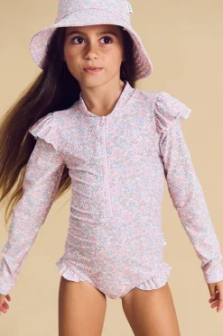 Girls Bluebell Floral Sunsuit|Huxbaby Online