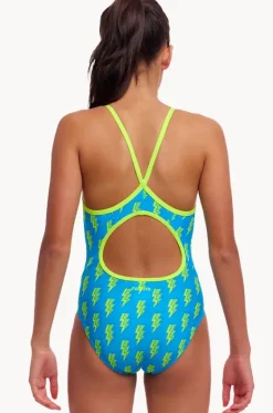 Girls Bolted Diamond Back One Piece|Funkita New
