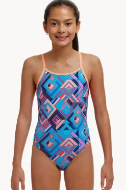 Girls Boxed Up Diamond Back One Piece|Funkita New