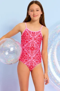 Girls Capri Tile One Piece|Seafolly Girls Discount