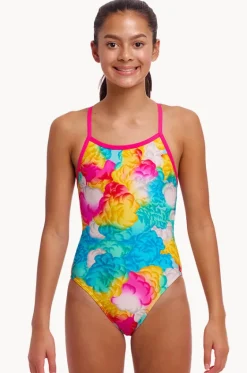 Girls Cloudy Colours Single Strap One Piece|Funkita Clearance