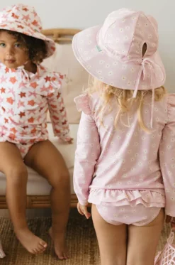 Girls Daisy Fields Wide Brim Swim Hat|Acorn Online