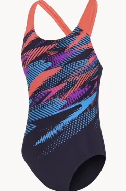 Girls Digi Boom Placement Splashback One Piece|Speedo Discount