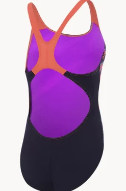 Girls Digi Boom Placement Splashback One Piece|Speedo Discount