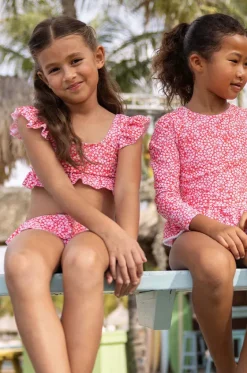 Girls Ditsy Bloom Frilled Crop Set|Snapper Rock Discount