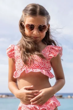 Girls Ditsy Bloom Frilled Crop Set|Snapper Rock Best