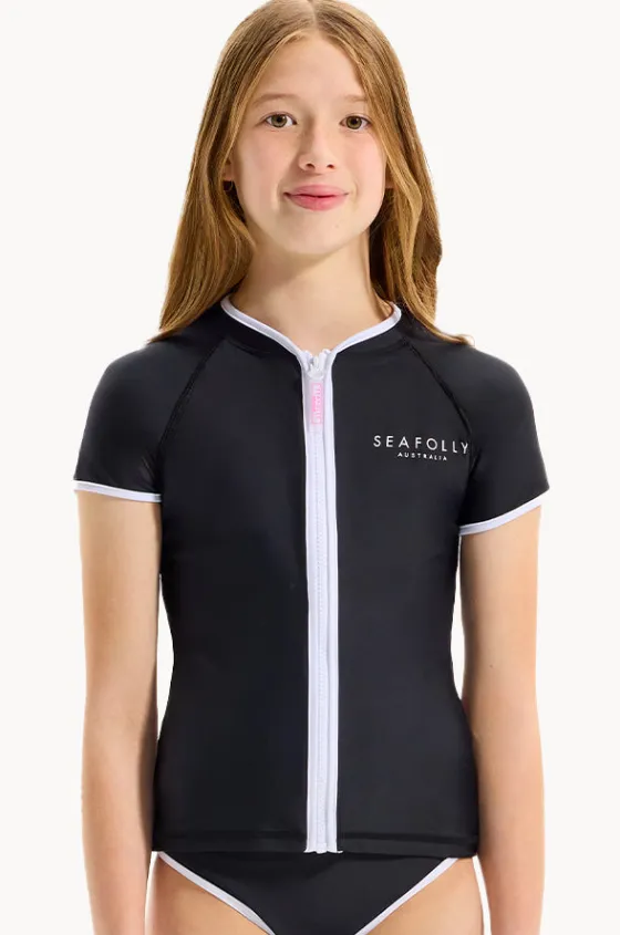 Girls Essentials Short Sleeve Suntop|Seafolly Girls Discount
