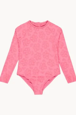 Girls Flip Flower Long Sleeve Sunsuit|Roxy Online
